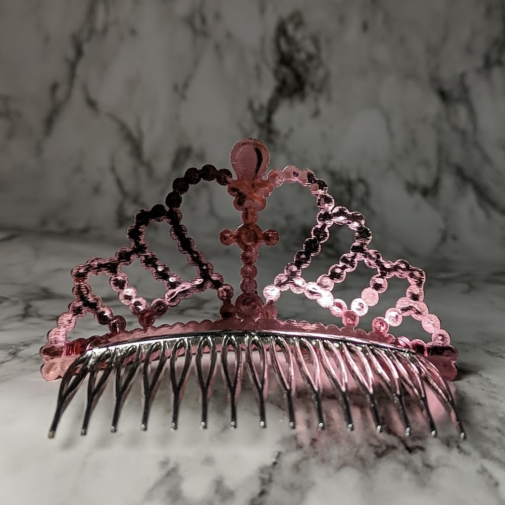 Pink Crystal Mini Tiara - Picture 3 of 4